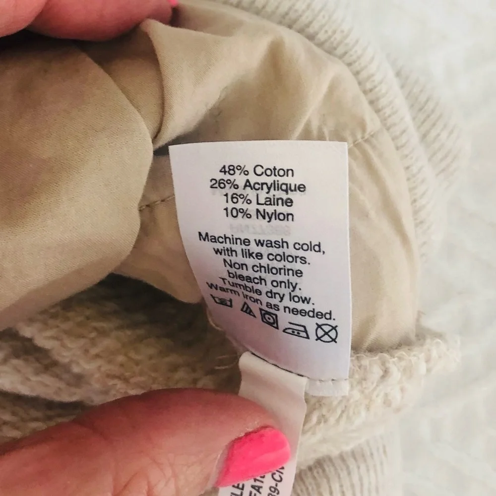 J Crew Mercantile cowl funnel sweatshirt sz Large